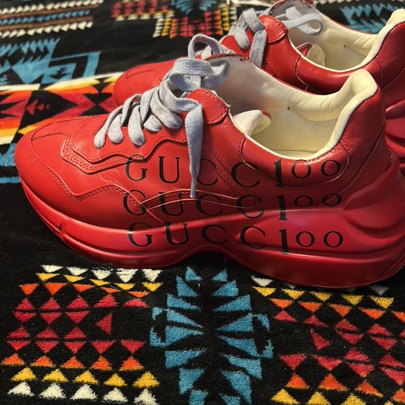 Male size 10 Gucci sneakers. They are red and very comfortable. - Picture 3 of 3